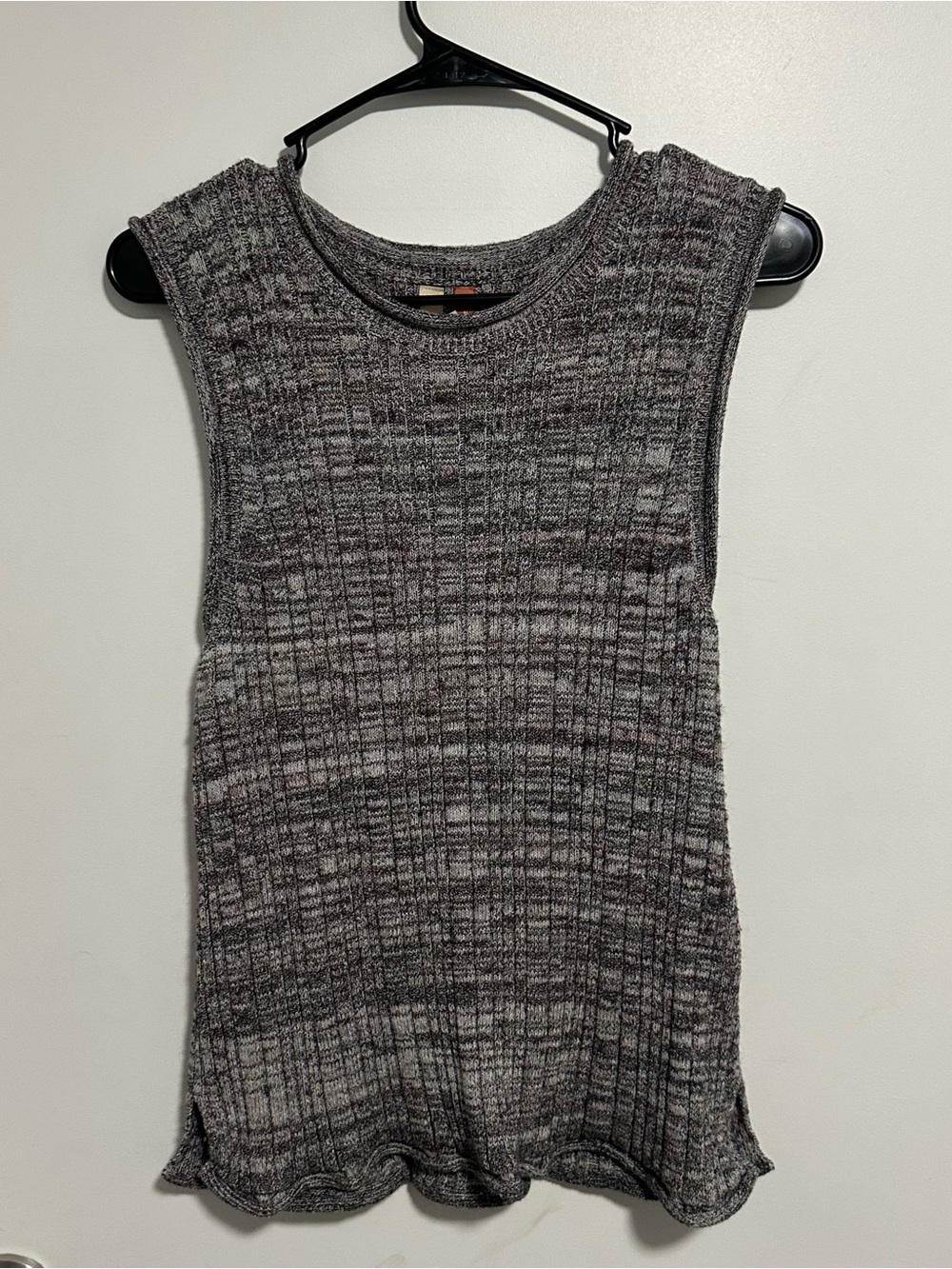Pilcro Gray Marled Ribbed Knit Tank